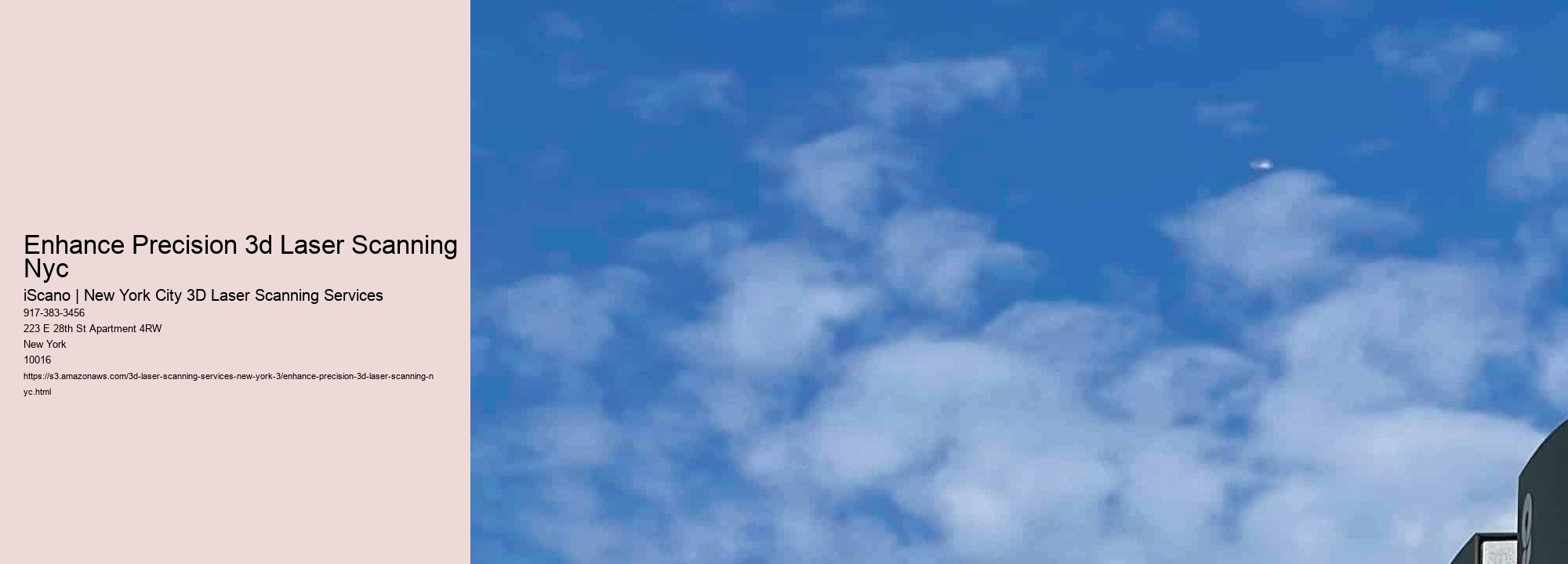 Enhance Precision 3d Laser Scanning Nyc